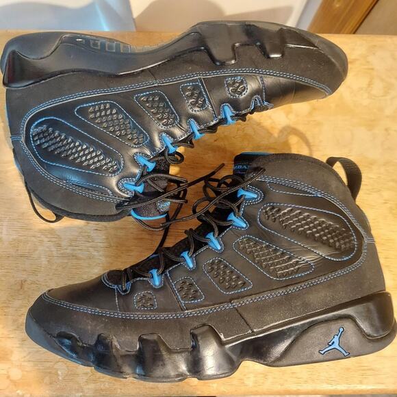 Air Jordan 9 (2012) Men\'s US 10.5 Black Bottom Photon Blue Basketball Shoes main image 4